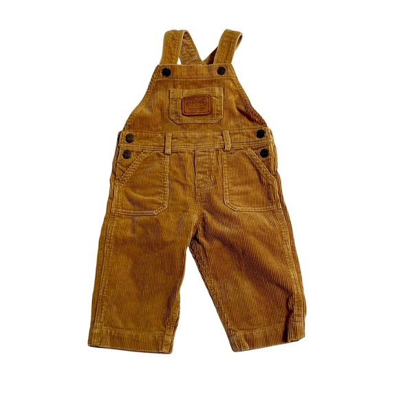 Ralph Lauren Other - Tan brown Ralph Lauren Baby Corduroy Overalls with snap buttons